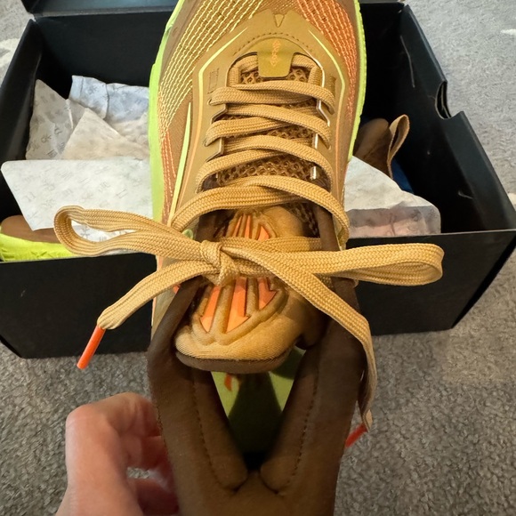 ANTA KAI 1 Irving Edition Sneaker in Brown and Neon Green main image 4